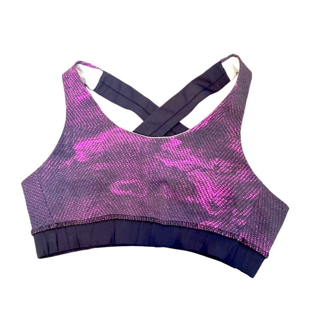 Flywheel Pink Black Sports Bra Small